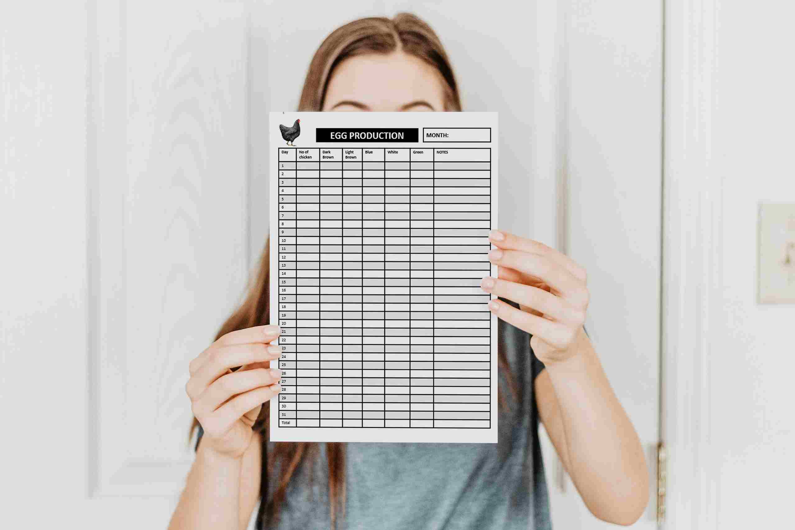Chicken Record Keeping Template Forms